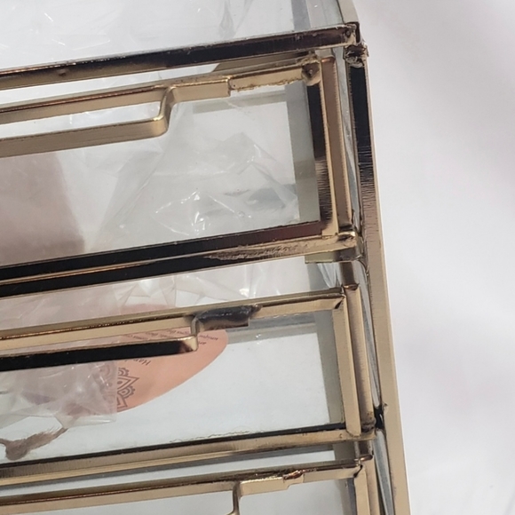 Cosmopolitan CosmoLiving by Cosmopolitan Gold Glass Drawer Storage - Picture 13 of 14